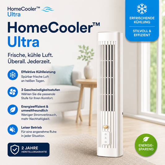 HomeCooler™ Ultra – Mobile Klimaanlage – Keine Installation nötig | Kühlt sofort auf Knopfdruck